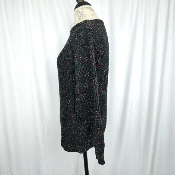 Vintage Express Sweater Medium Black Knit - Picture 6 of 8